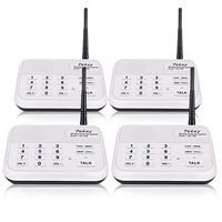 Wireless Intercom System (New Version), TekeyTBox 1800 Feet Long Range 10 Channel Digital FM Wireless Intercom System for Home and Office Walkie Talkie System for Outdoor Activities(4 Stations White)