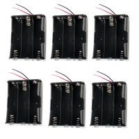 3.7V ICR18650 Battery Holder Case (75.960.919.2mm) with Wire Leads Hold 3 Cell 6Pcs