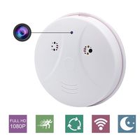 YCTONG Smoke Detector Camera Wireless Hidden WiFi Home Security Cameras with Night Vision Motion Detection Alarm Mini Video Recorder Wall Mount Surveillance Camcorder for House Office Pet Nanny Cam