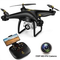 JJRC GPS Drone with Camera for Adults, Quadcopter with Auto Return Home, Adjustable Wide-Angle Camera, Follow Me, Altitude Hold, Tap Fly Functions, Includes 2 Batteries, Long Control Range, Black
