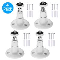 JEDEW 4-Pack Indoor/Outdoor Wall Mount for Arlo Pro 2, Arlo Pro, Arlo, Arlo Go Security Camera, 360 Degree Adjustable Ceiling Mount for Reolink RLC-410/Argus 2 CCTV/Reolink Argus