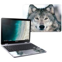 Mightyskins Skin Compatible with Samsung Chromebook Plus LTE (2018) - Wolf | Protective, Durable, and Unique Vinyl Decal Wrap Cover | Easy to Apply, Remove, and Change Styles | Made in The USA