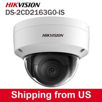 Hikvision 6MP Outdoor Security POE IP Camera DS-2CD2163G0-IS 2.8mm,EXIR Turret Camera, Smart H.265+, Max 128G SD Card Recording, Alarm&Audio interace,International version