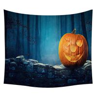 Bosji (150x200cm) Wall Hanging Tapestry, Happy Halloween Decorative Pumpkins Sastle Tree Printed Scary Tapestry, Art Home Garden Decoration