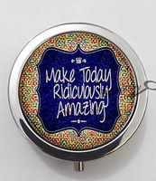 BlackKey Make Today Ridiculously Amazing 3-Compartment Decorative Pocket Gift Box Case Organizer for Pill, Color 1 -1199