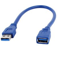 uxcell a13092300ux0991 USB 3.0 Female to Male F/M Type A Connector Extension Cable Blue 30cm Long