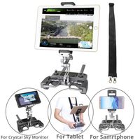 RCGEEK Compatible with DJI Mavic Mini Mavic 2 Pro/Zoom Spark Mavic Air Drone Remote Controller 10 inch Tablet Mount Extender Holder with Lanyard fit for Crystal Sky Monitor (Grey)