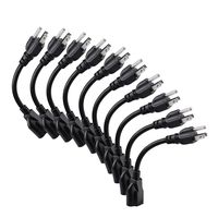 [UL Listed] Miady Short Power Extension Cord Outlet Saver, 16AWG/13A, 3 Prong (10 Pack, Black, 8 Inch)
