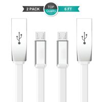 Micro USB Cable, Rywell (2Pack 6Ft) High Speed and Sync Charging Cords for Android Devices,Samsung,Sony,HTC,Motorola and More-(Stylish White)