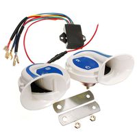 Funnytoday365 Vehicle 12V Electric Digital Siren Snail Loud Air Horns 18 Sounds 115Db