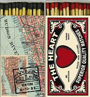 Decorative Matches New York City and Sacred Heart Match Boxes with Long Kitchen Matches Great for Lighting Candles, Grills, Fireplaces and More | Set of 2 Large Match Boxes