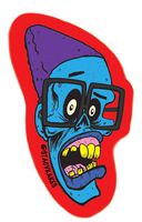 Old School Hip Hop Zombie Decal - for Cars, Laptops, and More! - Use Inside or Outside - Sicks to Any Flat Smooth Surface