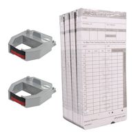 uPunch 2 Pack Ribbon/200 Card Combo for Gray HN4000 AutoAlign Calculating Time Clocks (HNRL2TCL2200)