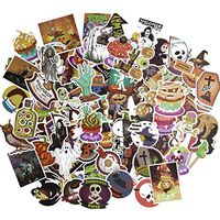 Holiday Sticker 100pcs Random Horror Vinyl Skateboard Guitar Suitcase Sticker Door Laptop Luggage Cart Bicycle Bicyclee Sticker （Horror Sticker）