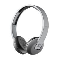 Skullcandy Uproar Bluetooth Wireless On-Ear Headphones with Built-In Microphone and Remote, 10-Hour Rechargeable Battery, Soft Synthetic Leather Ear Pillows for Comfort, Gray Fade
