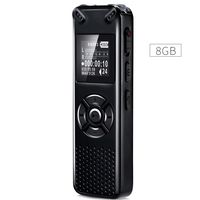 Digital Voice Recorder 8G Digital Audio Voice Activated Recorder Easy HD Recording of Lectures and Meetings with Double Microphone, Noise Reduction Audio USB Rechargeable Metal Body with MP3 Player