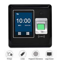 2.8 inch Biometric Fingerprint Password Attendance Machine Employee Checking-in Recorder Time Clock Fingerprint/IC Card/Password Electronic Time Attendance Clock