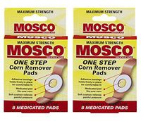 Mosco One Step Medicated Corn Remover Pads, Maximum Strength, 8-Count per Pack (2-Packs)