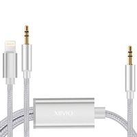 2 in 1 Aux Cord Compatible with Phone X, XIIVIO 3.5mm Aux Stereo Audio Jack Adapter with Extension Headphone Auxiliary Splitter Cable for Phone X/Xs/Max/8/7,Android Smartphone