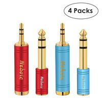 Neboic 4Packs 1/4 Male to 3.5mm 1/8 Female Headphone Adapter, 1/8 Inch Plug Male to 1/4 Inch Jack Female Stereo Adapter