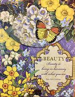 Punch Studio Gold Foil Gem Embellished Mini Notepad ~ Beauty is being in harmony with what you are 66344