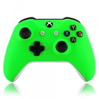eXtremeRate Neon Green Soft Touch Grip Front Housing Shell Faceplate for Microsoft Xbox One X & One S Controller