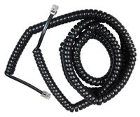 Handset Cord, 25-Foot Length, Black, Full Modular