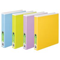Wilson Jones Tinted View Round Ring Binder, 1 Inch, Customizable, White with Assorted Color Overlay, Case of 6 (W68552PP)