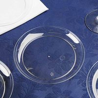 BalsaCircle 40 pcs 6-Inch Clear Plastic Dessert Plates - Disposable Wedding Party Catering Tableware