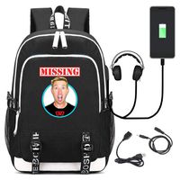 Chad Wild Clay Printed Backpack Travel Laptop Bag Share The Love With USB Charging Port