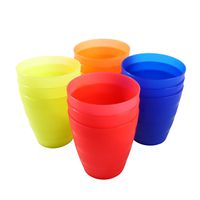 NWK Kids' Party Cups - 8 oz Kids Drinking Cups 12 Pack Fine Grind Party Cup in 4 Assorted Color