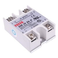 Artshu Single Phase Solid State Relay SSR-50DA-H 50A SSR 50DA H DC to AC Relay Solid State Resistance Regulator