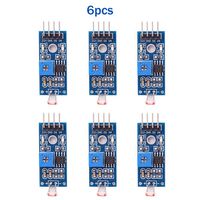 6 pcs Photoresistor Module, 4 Connections Photodetector Light Sensor Module LM393 Dual Comperator, Daylight Sensor/Photosensor for Arduino, Raspberry Pi