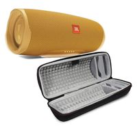 JBL Charge 4 Waterproof Wireless Bluetooth Speaker Bundle with Portable Hard Case - Yellow