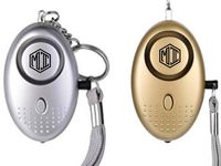 Personal Alarm: Emergency Device Keychain 140db, Safety Self-Defense, SOS Sound with LED Flashlight for Children, Women and Elderly - Great for Night Walks, Runners, Hiking (2-Pack, Gold,Silver)