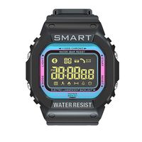 EX16 Rugged Waterproof Sports Smart Watch for Men Women Bluetooth Smartwatch with Activity Tracker Pedometer Steps Calories Counter Stopwatch Long Battery Life Compare for iOS & Android (T-BLU)