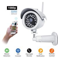 Sumpple WiFi Wireless 1080P Outdoor/Indoor Network IP Camera, 8G SD Card Night Vision, IP66 Waterproof, Video Record, Snapshot, Email Alarm, Motion Detection, for iPhone, iPad, Android or PC White