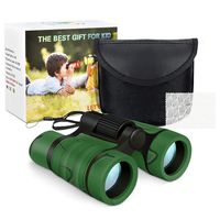 superwinky Outdoor Toys for 4-5 Year Old Boys, Powered Binoculars with Weak Light Night Vision Clear Bird Watching Gifts for 3-10 Year Old Boys Toys for Teen Boys Age 3-10 Dark Green WKUSCB06