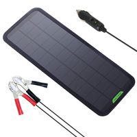 GIARIDE 18V 12V 7.5W Solar Car Battery Trickle Charger SunPower Solar Panel Maintainer Backup for Car Boat RV Tractor Motorcycle Automobile and Batteries