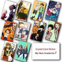 Elibeauty Japanese Anime My Hero Academia Poster Sticker LOMO Card Sticker Mini Card Stickers Suitable for Bus Card ID Card Best Gift for Anime Fans(Style 07)
