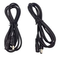 2 pcs 5.5x2.1 mm 2 Meter DC Power Extension Cable Cord 20# 5V 12V-24V (6.5ft) for 5050 LED Strip CCTV Camera