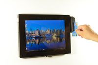 Dell Venue 10 Pro Security Wall Mount Metal Enclosure with VESA support for Kiosk, POS, Show, Store Display (Black w Dyanmag Adapter)