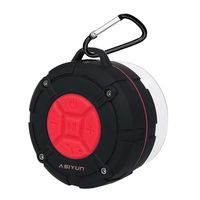 ASIYUN Portable Waterproof Wireless Shower Speakers with IPX7 HD Sound, Suction Cup, Speakers Built-in Mic, Hands-Free Speakerphone for iPhone 7/7Plus, iPad iPod and Android Phones (Red)