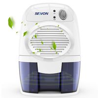SEAVON New Electric 2020 Mini Dehumidifier, 1500 Cubic Feet (170 sq ft) Portable and Compact 500ml (16 oz) Capacity Quiet Mini Dehumidifiers for Basement, Bedroom, Bathroom, RV, Closet, Auto Shut Off