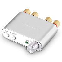 Nobsound NS-10G Mini Bluetooth 5.0 Digital Amplifier 100W HiFi Amp with Power Supply (Silver)