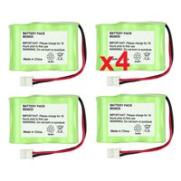 4 Fenzer Rechargeable Cordless Phone Batteries for AT&T EL42408 EL42208 EL42258 Cordless Telephone Battery Replacement Packs