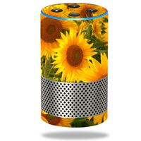 MightySkins Skin Compatible with Amazon Echo (2nd Gen) - Sunflowers | Protective, Durable, and Unique Vinyl Decal wrap Cover | Easy to Apply, Remove, and Change Styles | Made in The USA