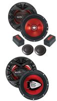 BOSS CH6CK 6.5" 350W Component + Boss CH6530 6.5" 300W Car Speakers Package