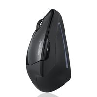 Perixx PERIMICE-713L, Wireless 2.4 GHz Natural Ergonomic Vertical Mouse with Nano Receiver, Power Switch, 6 Buttons Design, 3 Level DPI, Left Handed