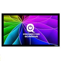 QualGear 120-Inch Fixed Frame Projector Screen 16: 9 4K HD High Definition 1.0 gain Acoustic White (QG-PS-FF6-169-120-A)
